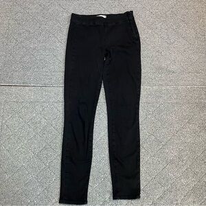 Paige Jeans Womens Size 26 Black Skinny Denim Stretch Jeans Side Zip